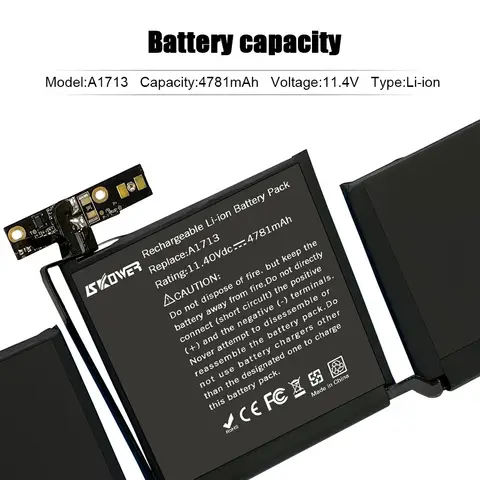 SKOWER A1713 Laptopbatteri för Apple MacBook 13 10 best sales MacBook-batteri - №4