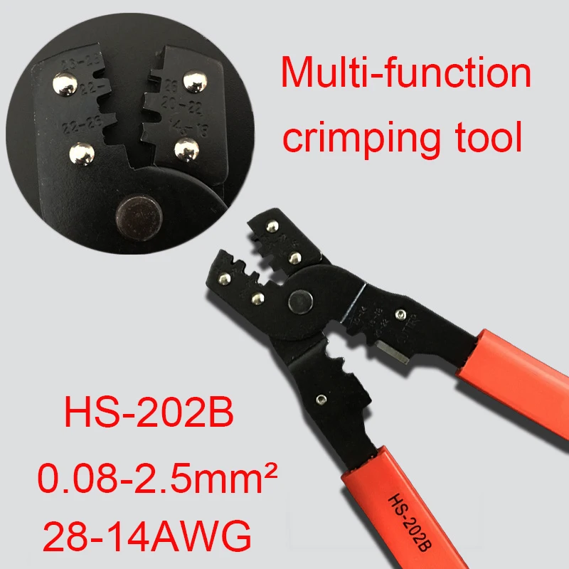 Multi-function crimping plier HS-202B Bare terminal crimping tool 454A 454T press plier