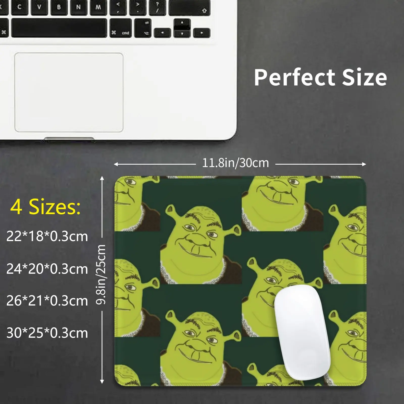 Shrek Mouse Pad DIY Print Shrek Donkey Ogre Movie Swamp Green