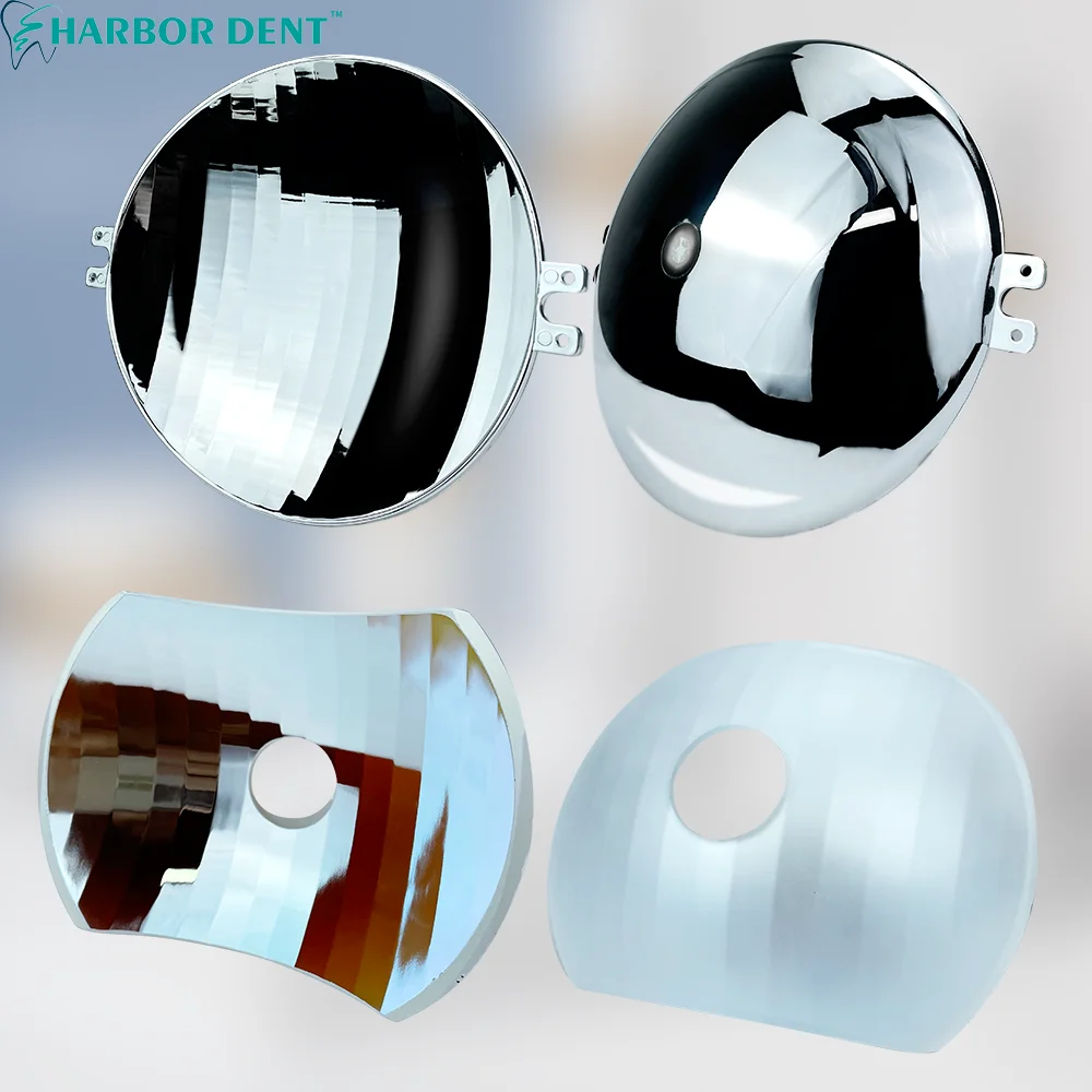 Dental Oral Halogen Lamp Shell Dental Chair Accessories Square Reflective Lenses Spare part