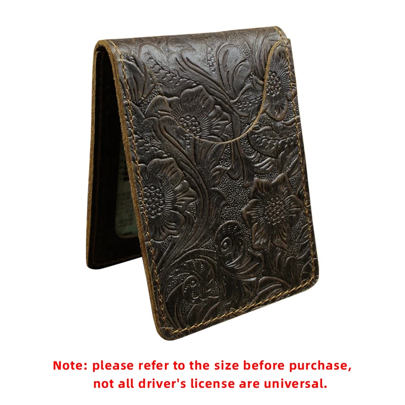 Retro Genuine Leather Card Wallet Handmade Brand Design Credit Card Holder Car Auto Document Slot Case Slim ID Card Purse Bag