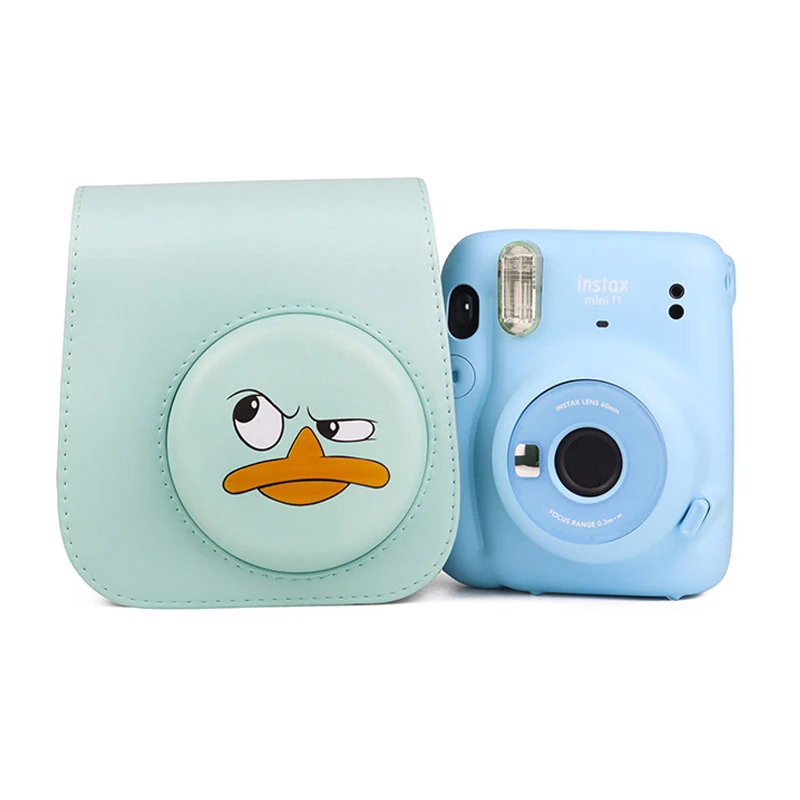 for Fujifilm Instax Mini 11 Camera Accessory Artist Oil Paint PU Leather Instant Camera Shoulder Bag Protector Cover Case