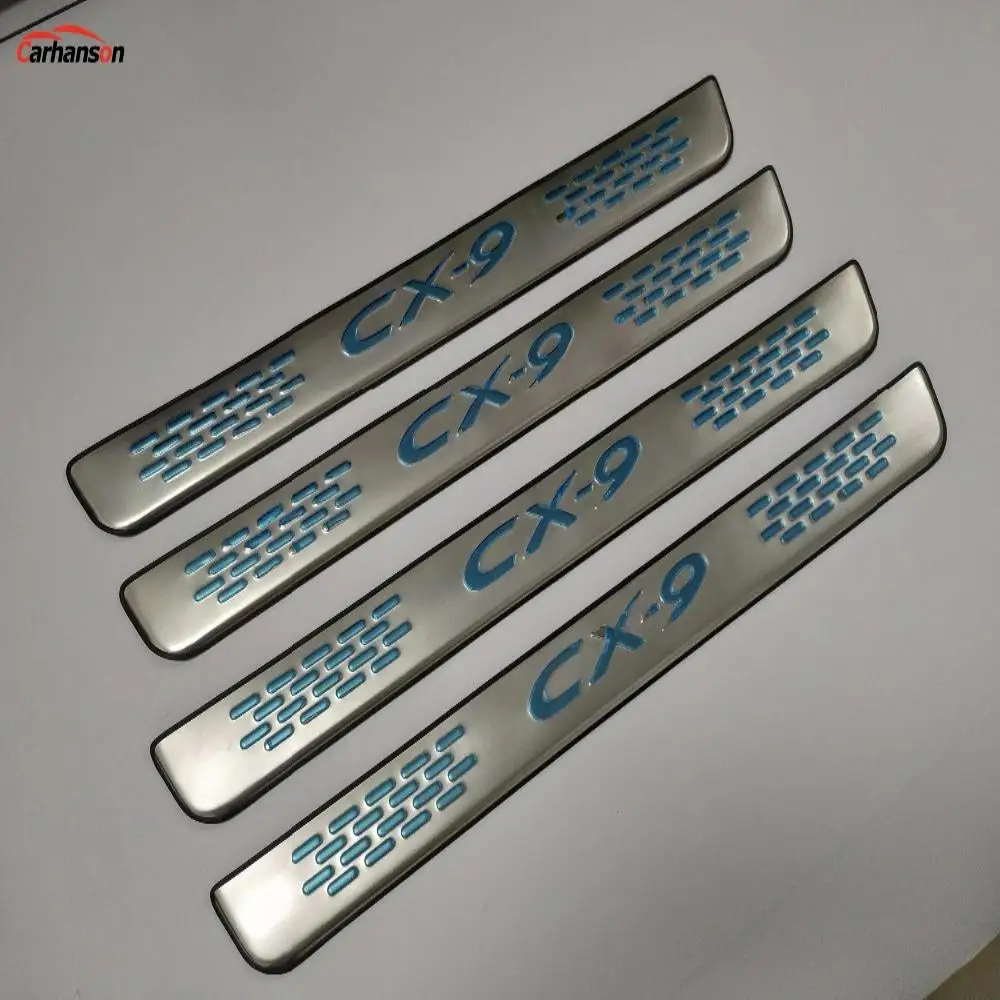 For Car Mazda Cx9 2007 2009 2010 2012 2015 Accessories Sticker Door Sill Stainless Protector Cover Trim Scuff Plate Auto Styling - Image 4