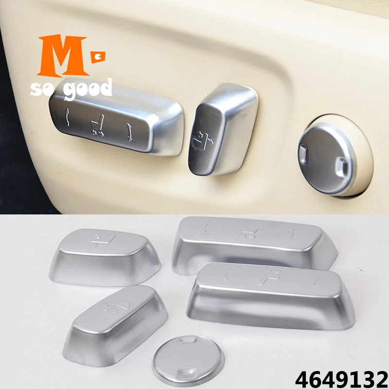 Seat Adjustment Knob Button Switch Cover Car styling Accessories Trim 2010 11 12 13 14 15 2016 ABS Matte for Toyota Prado FJ150