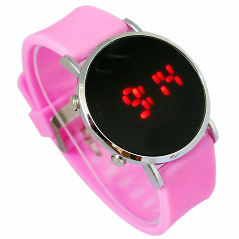 Fashion White Watch Women Led Digital Watches Casual Sports Watches Silicone Band Electronic Wristwatches Kids Children Watches