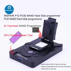 Mijing iRepair P12 P13 BGA110 PCIE NAND HDD Hard Disk DFU Programmer For iPad iPhone 8-11ProMax Purple Screen Nand Read Write