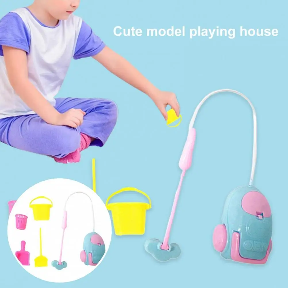 Wear-resistance Long Service Life Dollhouse Bucket Brush Toys for Early Development