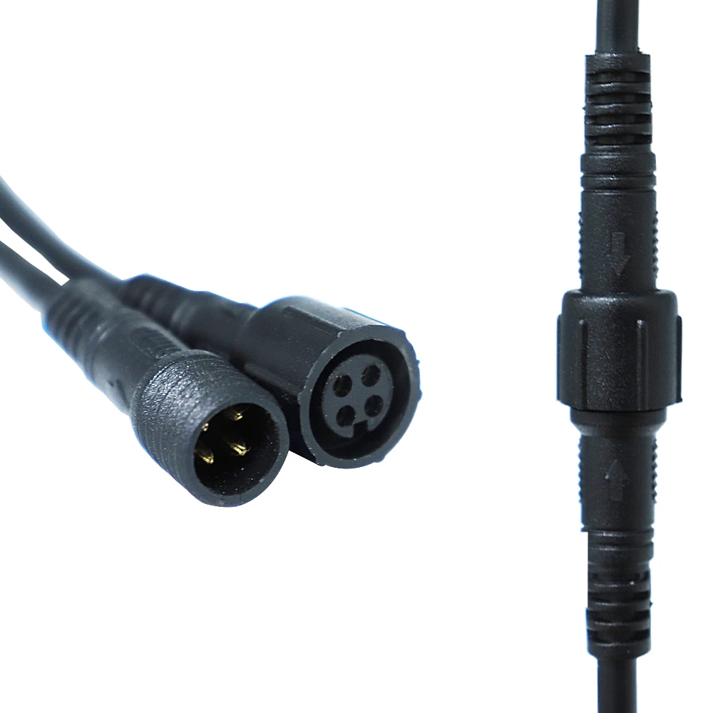 2Pin 3Pin 4Pin 5Pin 5~50Pairs Male to Female Led Connector Waterproof IP68 Black Cable For LED Light Strips