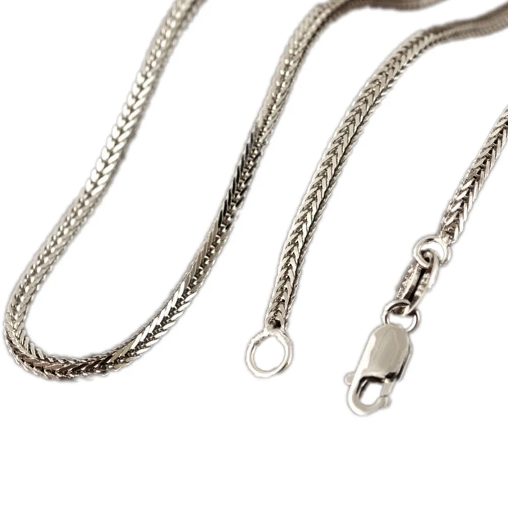 BOCAI Real S925 Sterling Silver Platinum Plated Chopin Chain Solid Necklace Sweater Chain Beautiful Gifts Fine Choice Jewelry