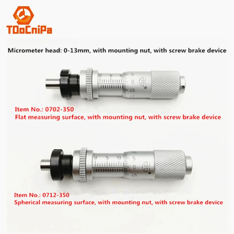 Plane measurement and spherical measurement Micrometer 0-13mm With installation nut with screw brake device