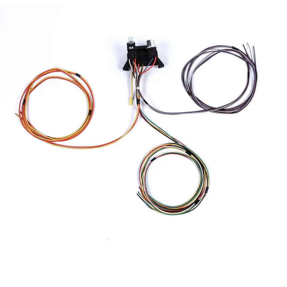 

8/10 Circuit Universal Wiring Harness Kit Fuse Box Wire Car Modification Harness Street Hot Rat Rod Wiring for 12V Car Truck