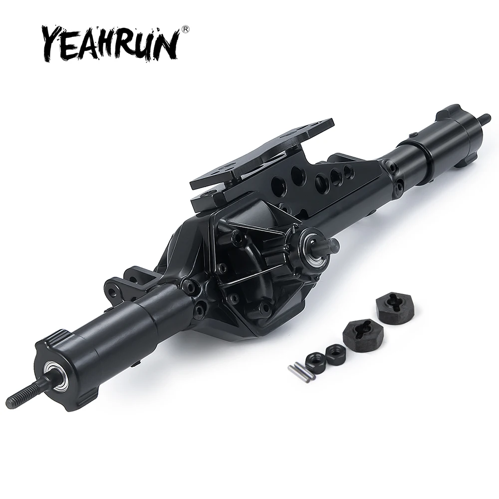 YEAHRUN Complete Metal Alloy Straight Axle with Base for Axial Wraith 90018 1/10 RC Crawler Car Model Upgrade Parts