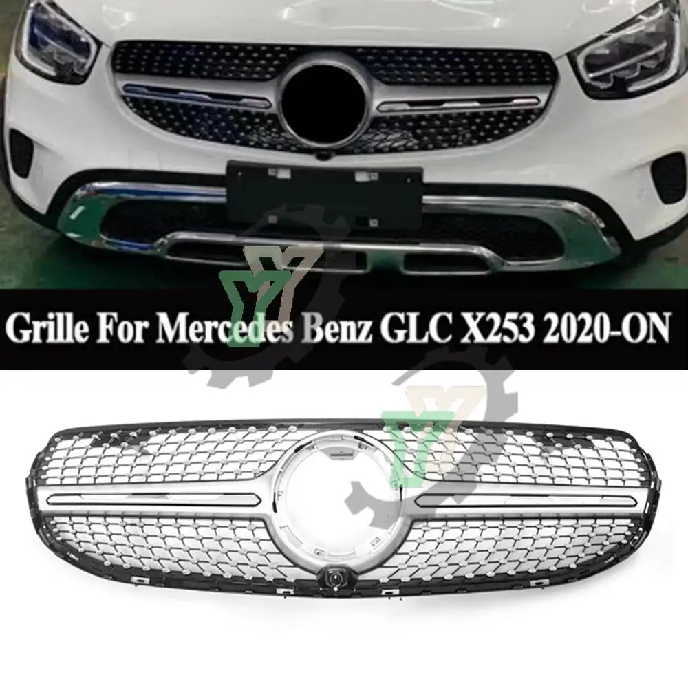 

Car Accessory Front Bumper Grille Centre Panel Styling Upper Grill For Mercedes-Benz GLC Class W253 X253 2020 2021 2022