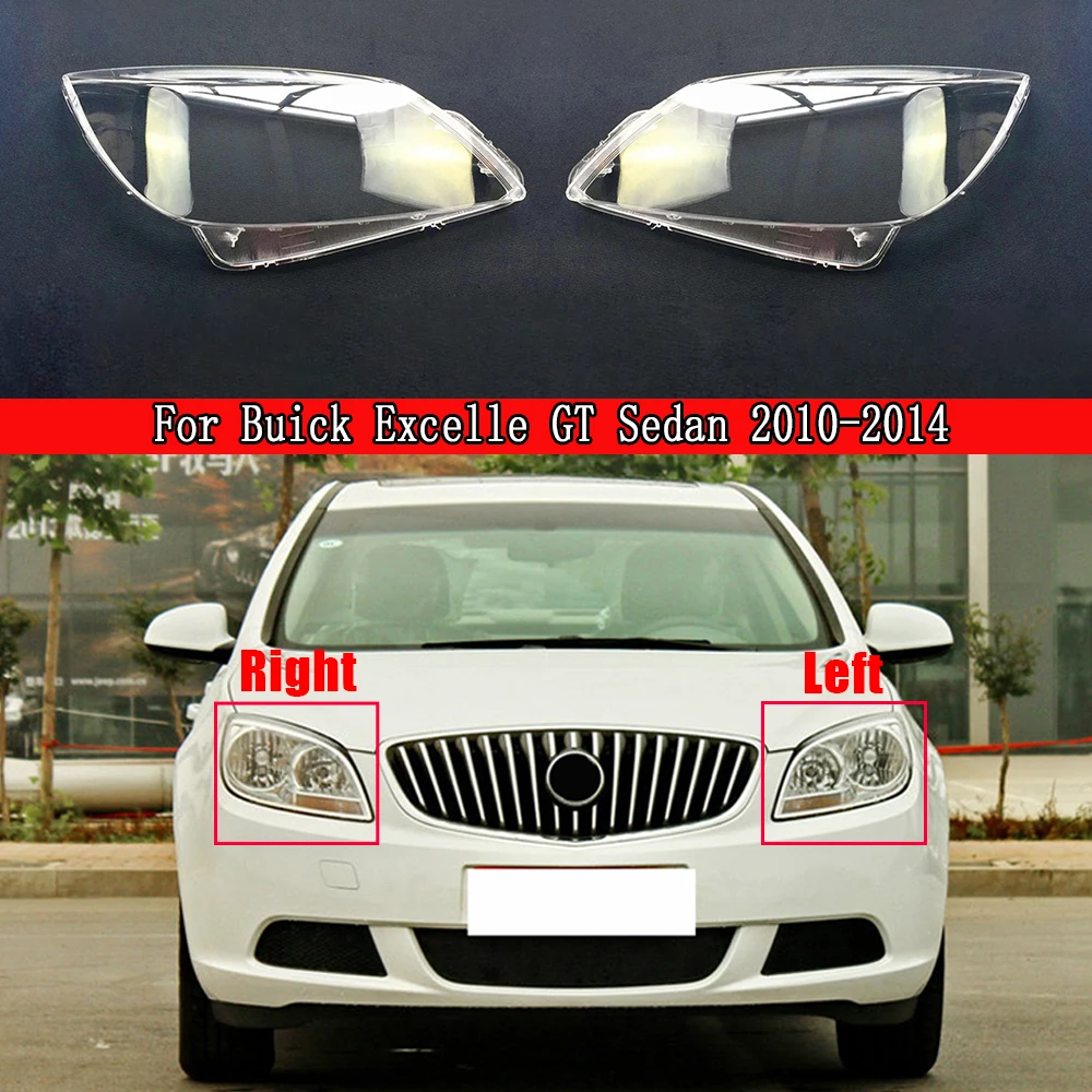 Car Front Headlight Lens Cover Lampshade Glass Lampcover Caps Headlamp Shell For Buick Excelle GT Sedan 2009 2010 2011 - 2014