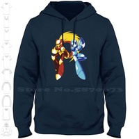 Mega Man And Zero — 01 100% Cotton Hoodie T-Shirt Zero Mega Man Snes Sigma Rockman X Megaman X Corrupted Obtineo Abstract