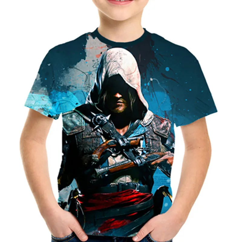 

4-12 Years Old 2020 Summer Kids 3D T shirt Boys Girls Fashion Game Anime Print T-shirt Children Hip Hop Tshirts