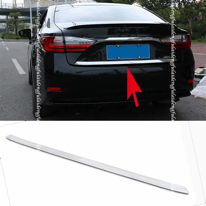 For Lexus ES350 ES300H 2015-2017 STAINLESS STEEL REAR TRUNK TAIL GATE DOOR LID COVER TRIM Moulding Car Accessories