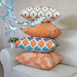 40/45/50/60cm Outdoor Garden Chair Waterproof Cushion Cover Balcony Splash Proof Water Home Decor Pillow Case