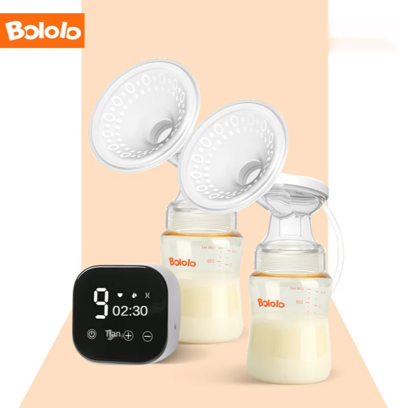 zq  Bilateral Electric Breast Pump Portable Milking Automatic Massage Breast Milk Milk Suckling Device