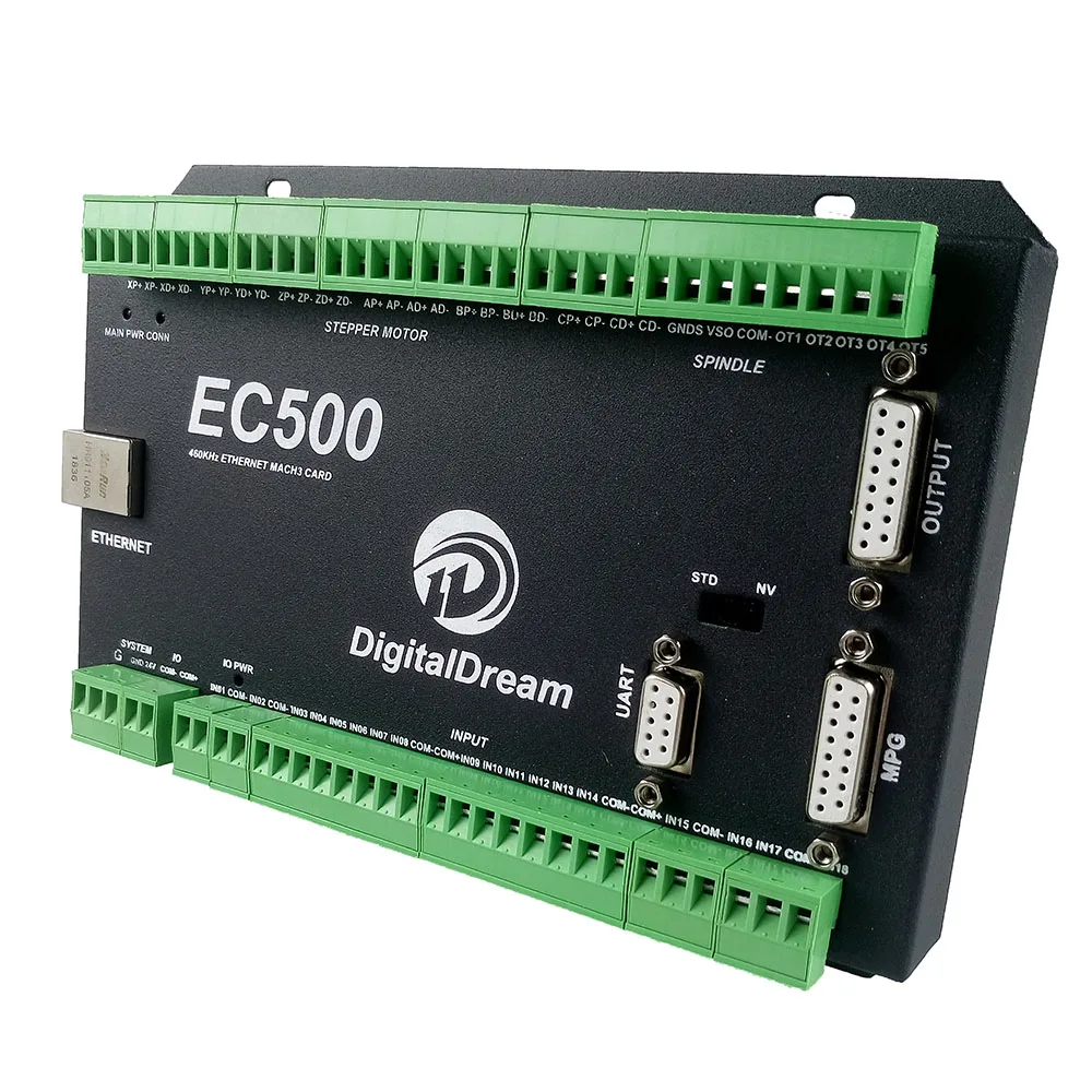 Imagem -05 - Controlador de Movimento Ethernet para Fresadora Cnc Mach3 Ec500 460khz Eixos Cartão de Controle de Movimento