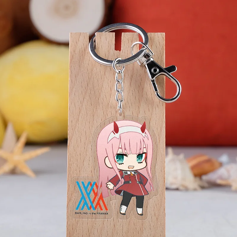 DARLING in the FRANXX Zero Two Cosplay Prop PVC Horn Headband Hairband Handmade Headwear Keychain