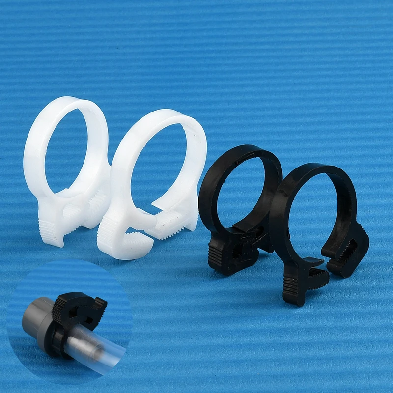 

10 Pcs Hose Clamp Adjustable Fuel Line Pipe Clamp Tube Fasterner Fish Tank Plastic Clip Garden Hose Accessories Hose Appendix