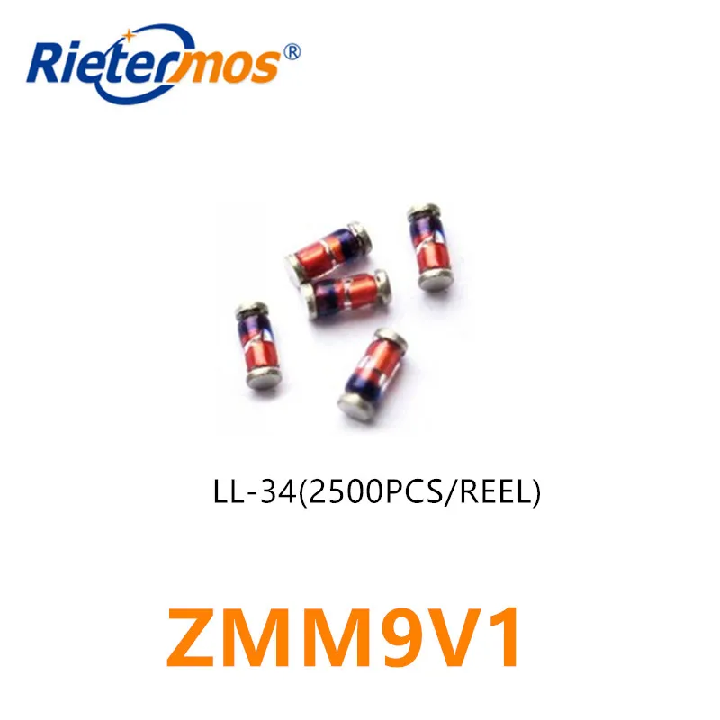 

2500PCS ZMM9V1 LL34 1206 9.1V 0.5W SMD