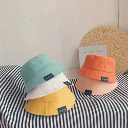 Fashion New Kids Baby Bucket Hats Solid Color 2-3-4-5 Years Boys Girls Sun Sunshade Cap Outdoor Panama Beach Children Basin Hat