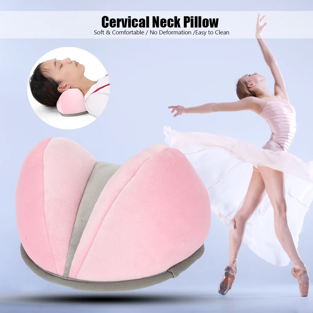 

Elastic Sponge Cervical Pillow Relieve Stress Fatigue Pain Decompression Nursing Neck Pillow Posture Orthosis Pink Household New