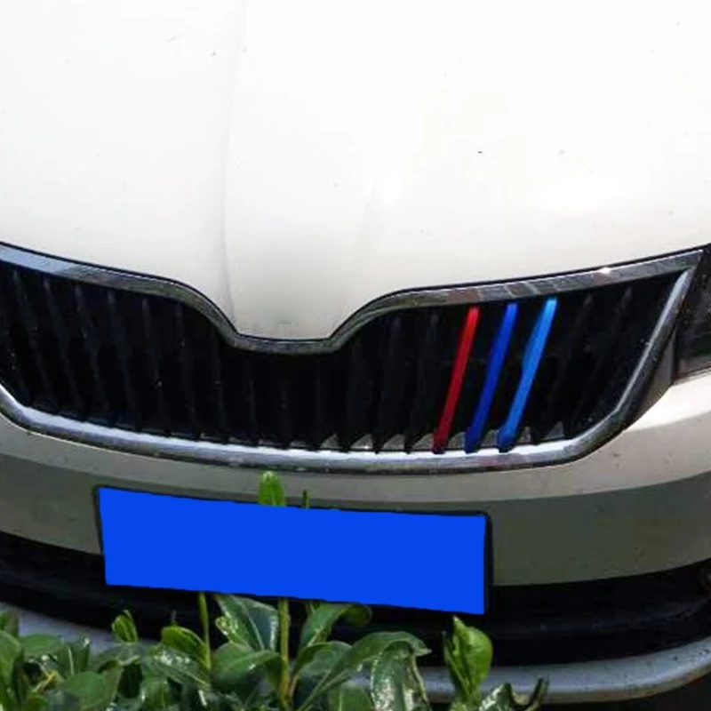 3D Car Front Grilles Trim Sport Strips Cover For Skoda Rapid Spaceback / Rapid Wholesale