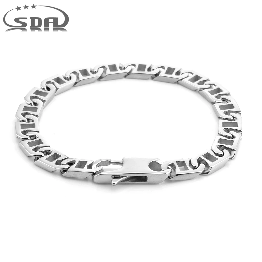 Trendy 7.5inch Small Hand Chain bracelet Bangels for Men Simple fashion Stainless Steel Jewelry Boys bracelet gift B331