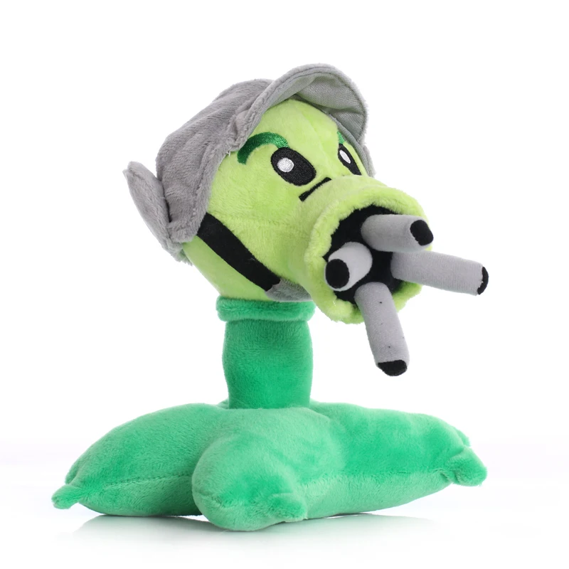 1Pcs 17Cm Plants Vs Zombies Peashooter Pluche Speelgoed Pop Pvz Gatling Pea Soft Gevulde Toy Doll Voor Kinderen kids Geschenken