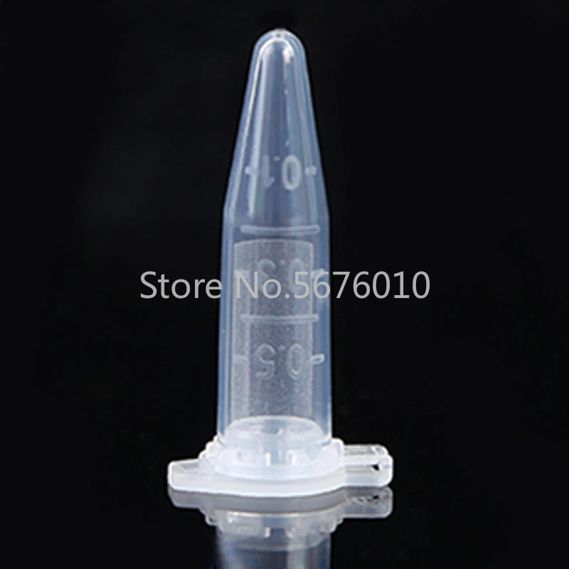 2000pcs/lot 0.5ml Affordable Laboratory Clear Mark Printed V-shape Scaled Plastic Centrifuge Tube