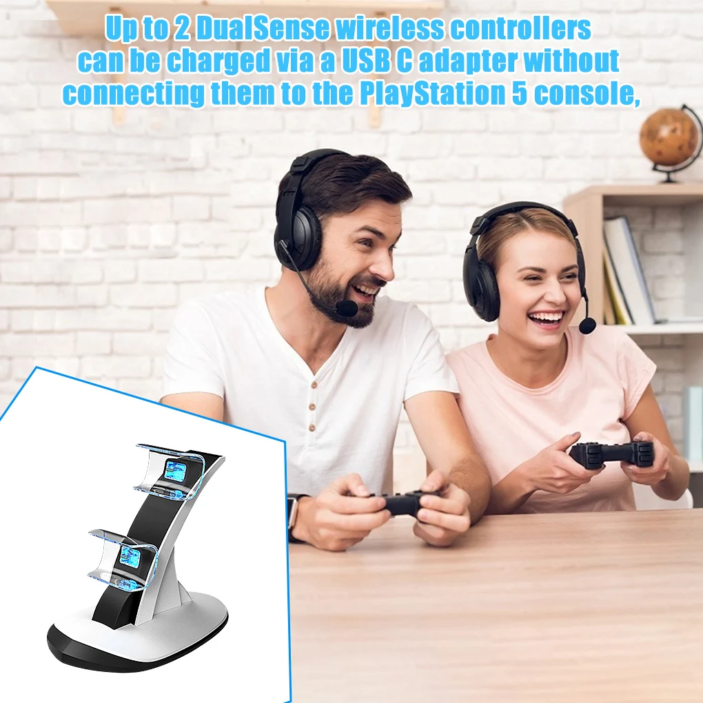 Dual USB Handle Fast Charging Dock Station Stand Charger Gamepad Game Controller Charger Joystick For Sony Playstation PS5