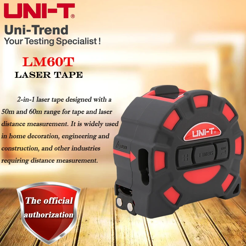 UNI-T LM60T LM50T high-precision digital display multi-function tape measure laser rangefinder home improvement project