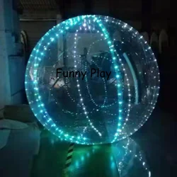 pvc led lighting Water walking ball water zorb ball globe Clear Bubble Inflatable Stage Dance Ball with colorful light