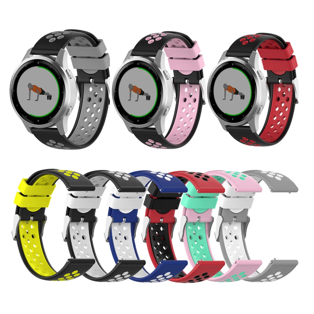 Colorful 20mm Sport Silicone Band for Samsung Galaxy watch active 3 Strap Watchband Bracelet For Galaxy watch active3 Correa