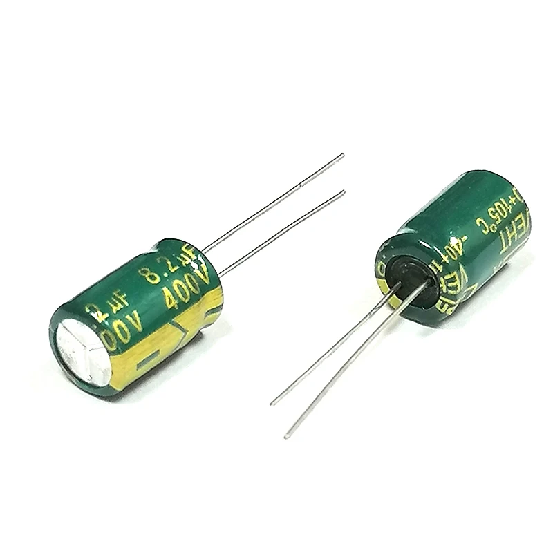 400V8.2UF 8x12mm Aluminum Electrolytic Capacitor 8.2uf400v 400v 8.2uf 400v8.2mf 8.2mf400v 400v8.2MFD 400wv 400vdc 8.2mf 10uf