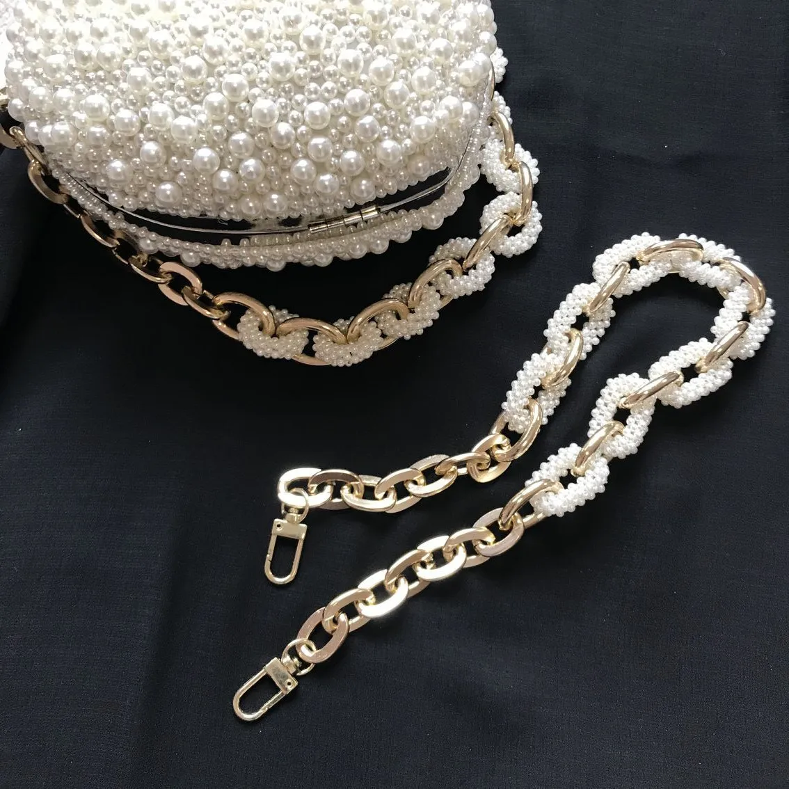 NEW pearl Pearl shoulder strap bag women\'s handbags evening bag Day clutch small handbag bride evening party bag with handle