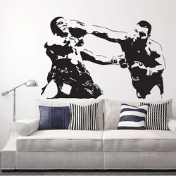 Boxer Wall Stickers Boxing Sports Boxing champion Vinyl Wall Decal Home Decor Living Room Decoration Accessories X264