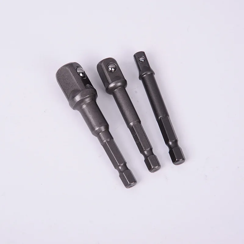 3-6pcs Set di adattatori per prese in acciaio al cromo vanadio codolo esagonale 1/4 "3/8" 1/2 "punte elicoidali Set di barre utensili elettrici con estensione a sfera