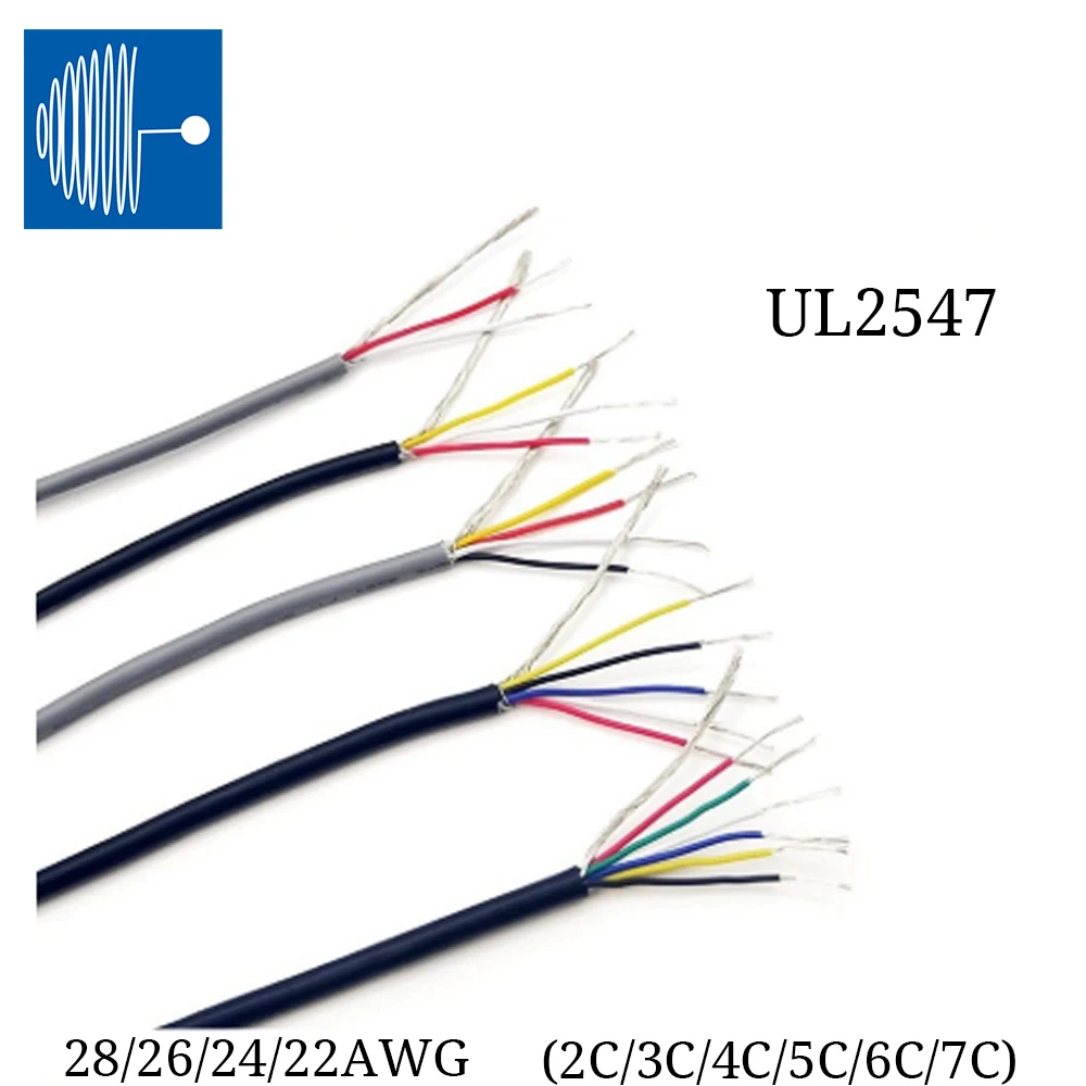 Triumph cable factory 1/2M 2547 24/26/28 AWG multi core cable shielded Control  copper wire for Equipment maintenance wire