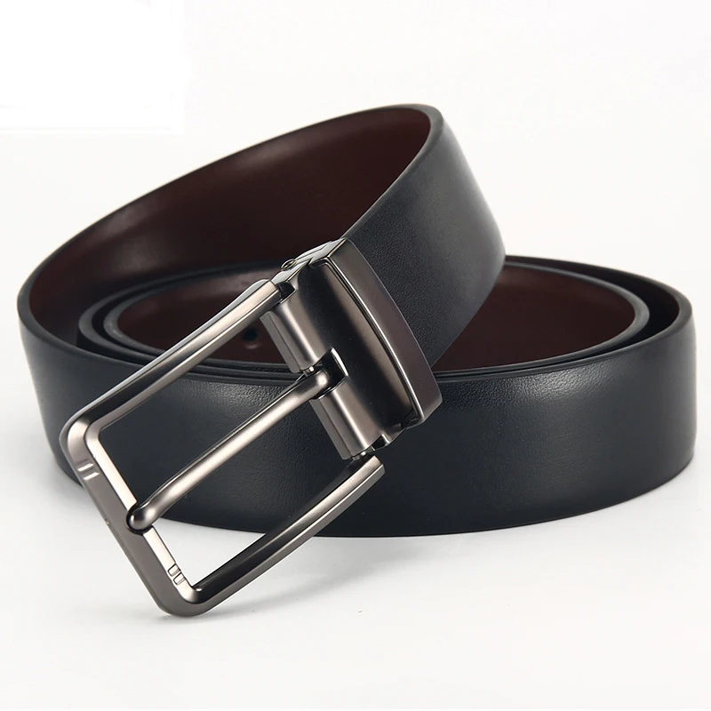 Deconn Men's  Classical Dress Genuine Leather Casual  Adjustable Durable  Waist Strap Jean Black Brown Belt Male Ceinture