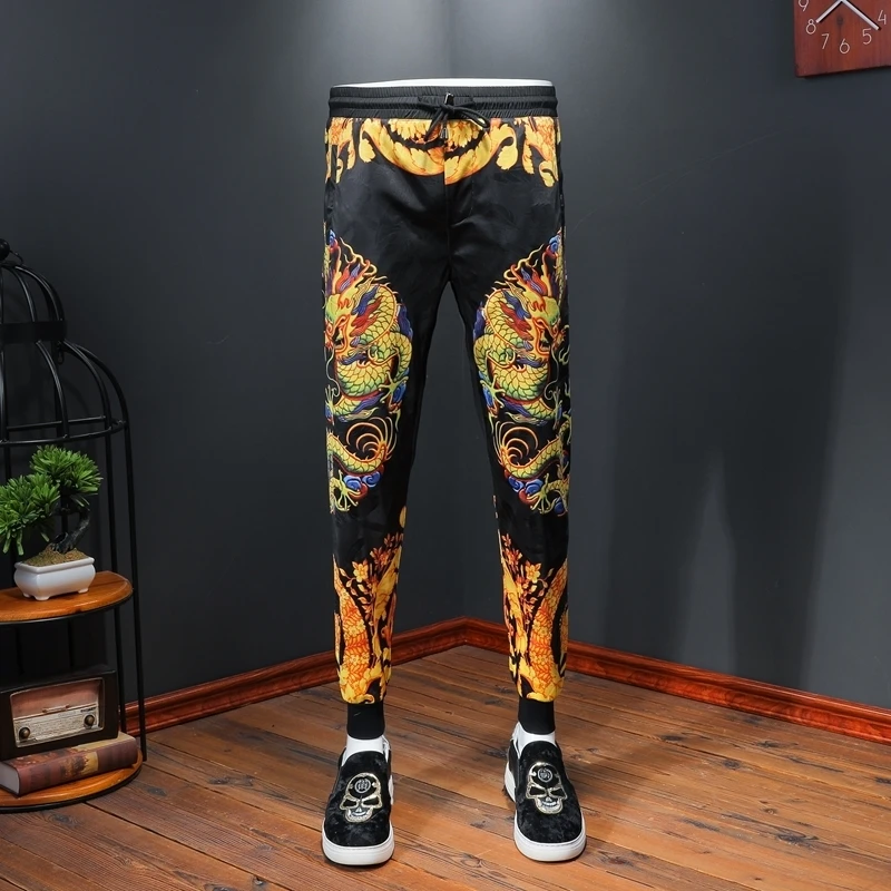 

Fashion 2020 Spring Brand Pantalon Hombre Mens Joggers Pants Slim Fit Print Harem Pants Men Trousers Pantaloni Uomo Moda Hombre