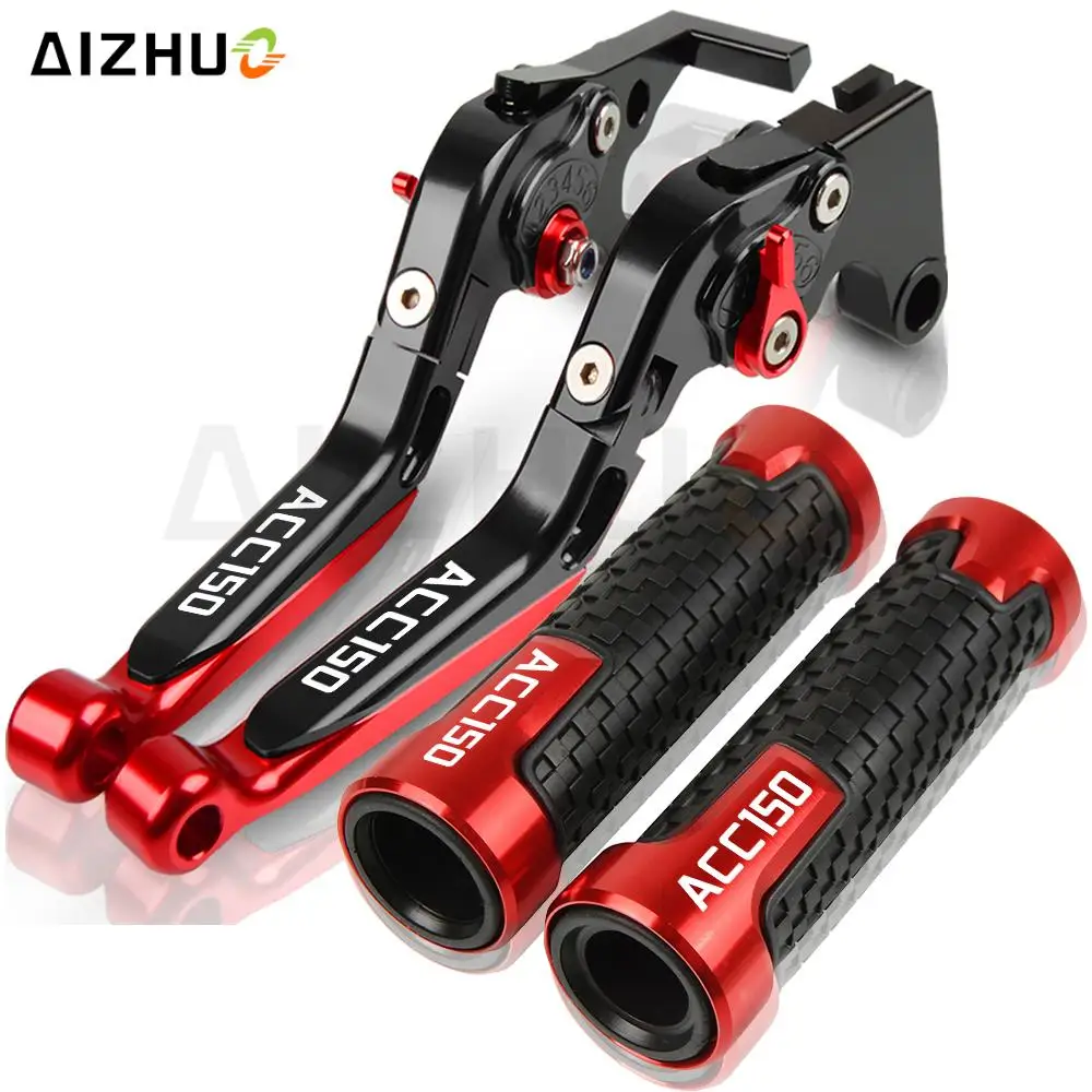 ACC 150 Logo Adjustable Brake Clutch Levers FOR KYMCO ACC150 ACC180 ACC 180 ALLYEARE Motorcycle Handlebar Handle Bar Hand Grips