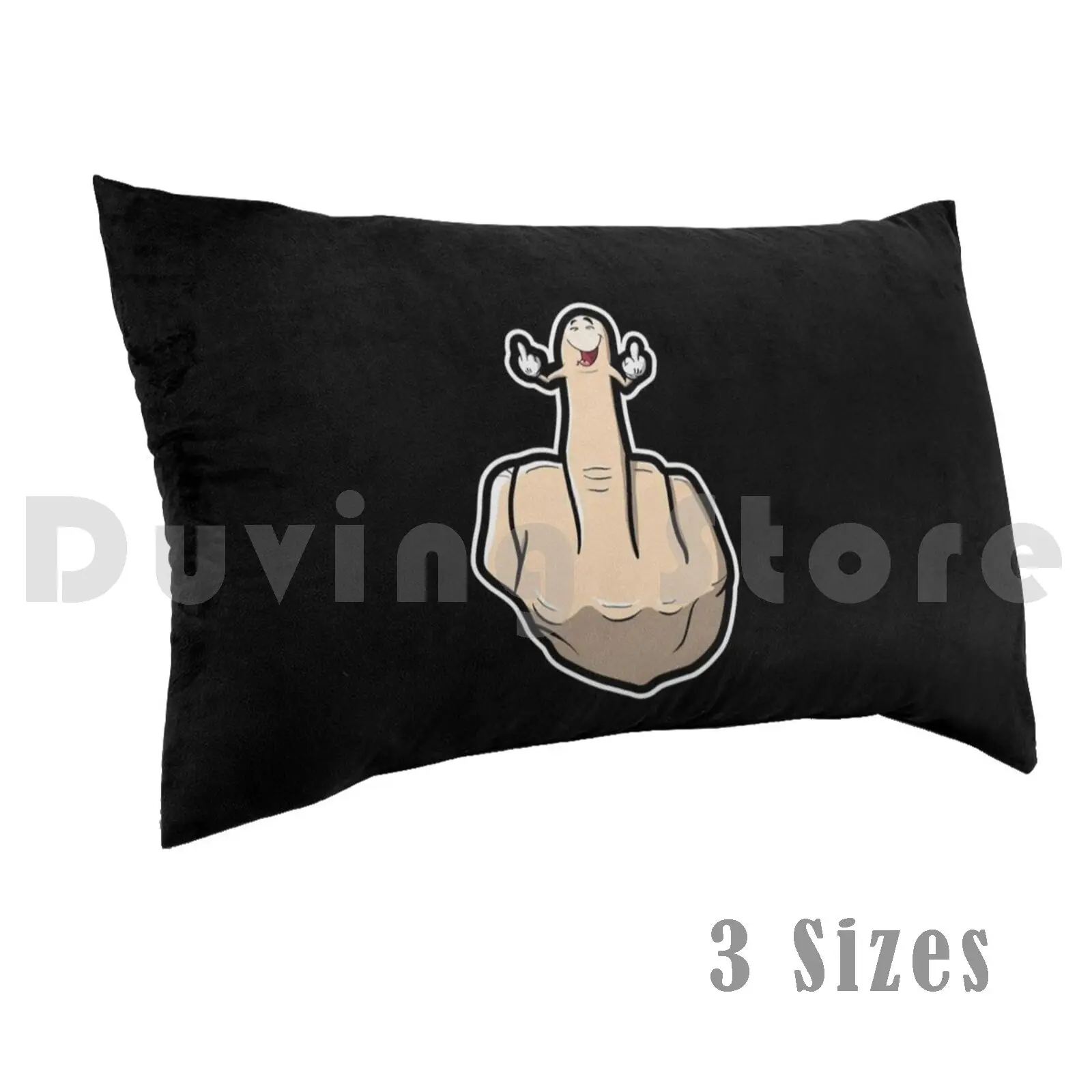 Mittelfinger zeigt den Mittelfinger Kissen bezug gedruckt 50x75 Cartoon Tinus cartoons Comic Finger Mitte