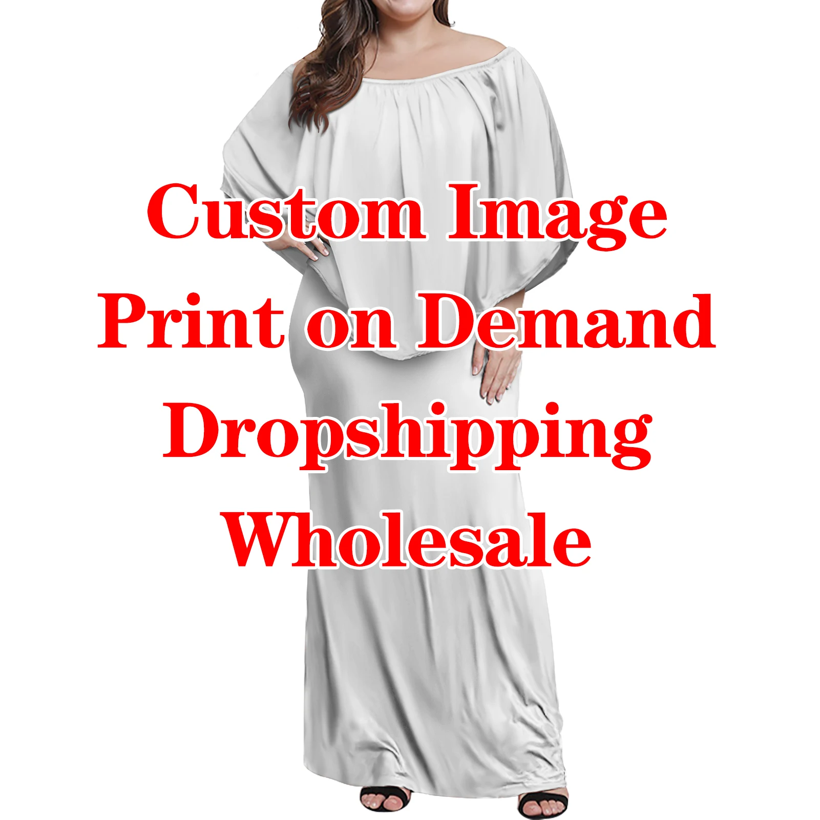 HD 3D Print Elegant Hibiscus Pattern Lady Frill Off Shoulder Dresses Polynesian Island Design Female Sexy Tight Dress 1 MOQ