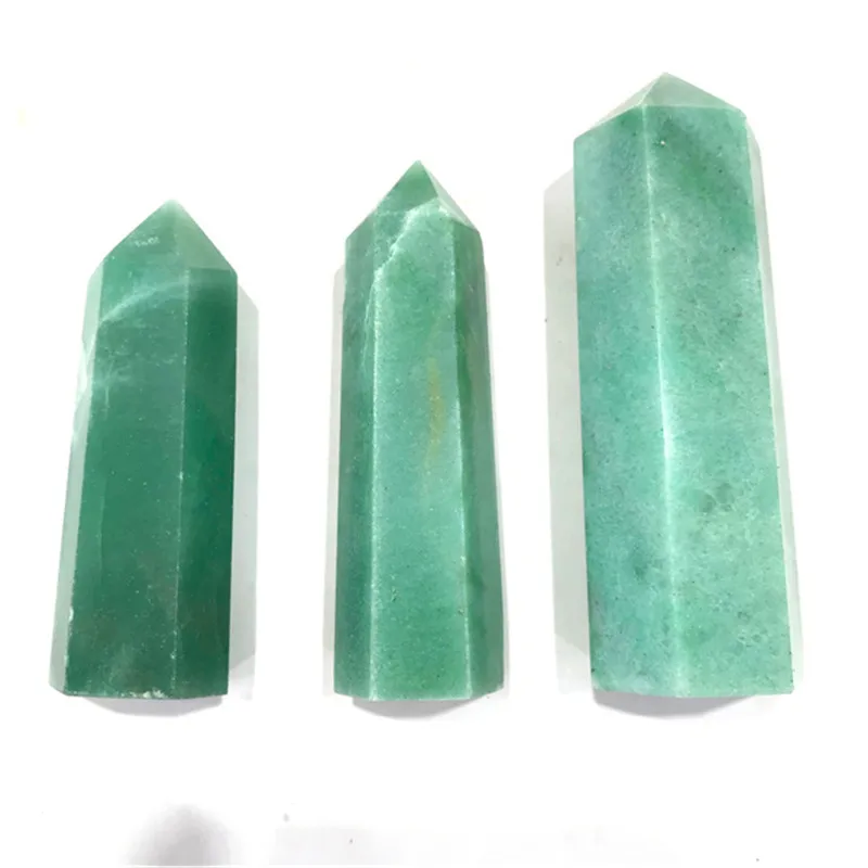 

1pcs natural healing crystals home decoration green aventurine tower points