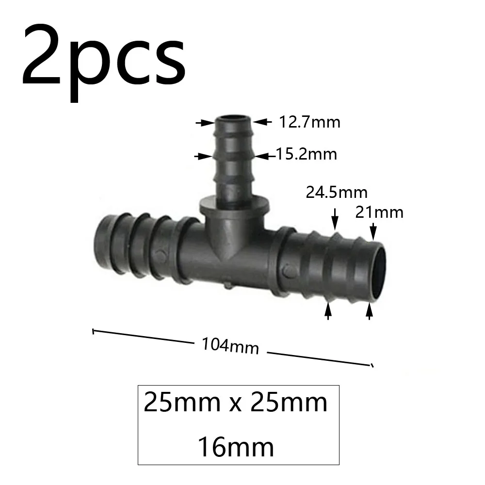 Nawadnianie ogrodu montaż rur 16 20 25mm Pe Tube Tee kolanko równe złącze Barb wtyk końcowy trójnik redukcyjny z mikrootworami Adapter