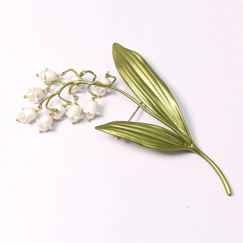 Luxury Brand Design Lily Of The Valley Flower Corsage Brooch Pin Woman Wedding Bridesmaid Accessories Brooches Jewelry